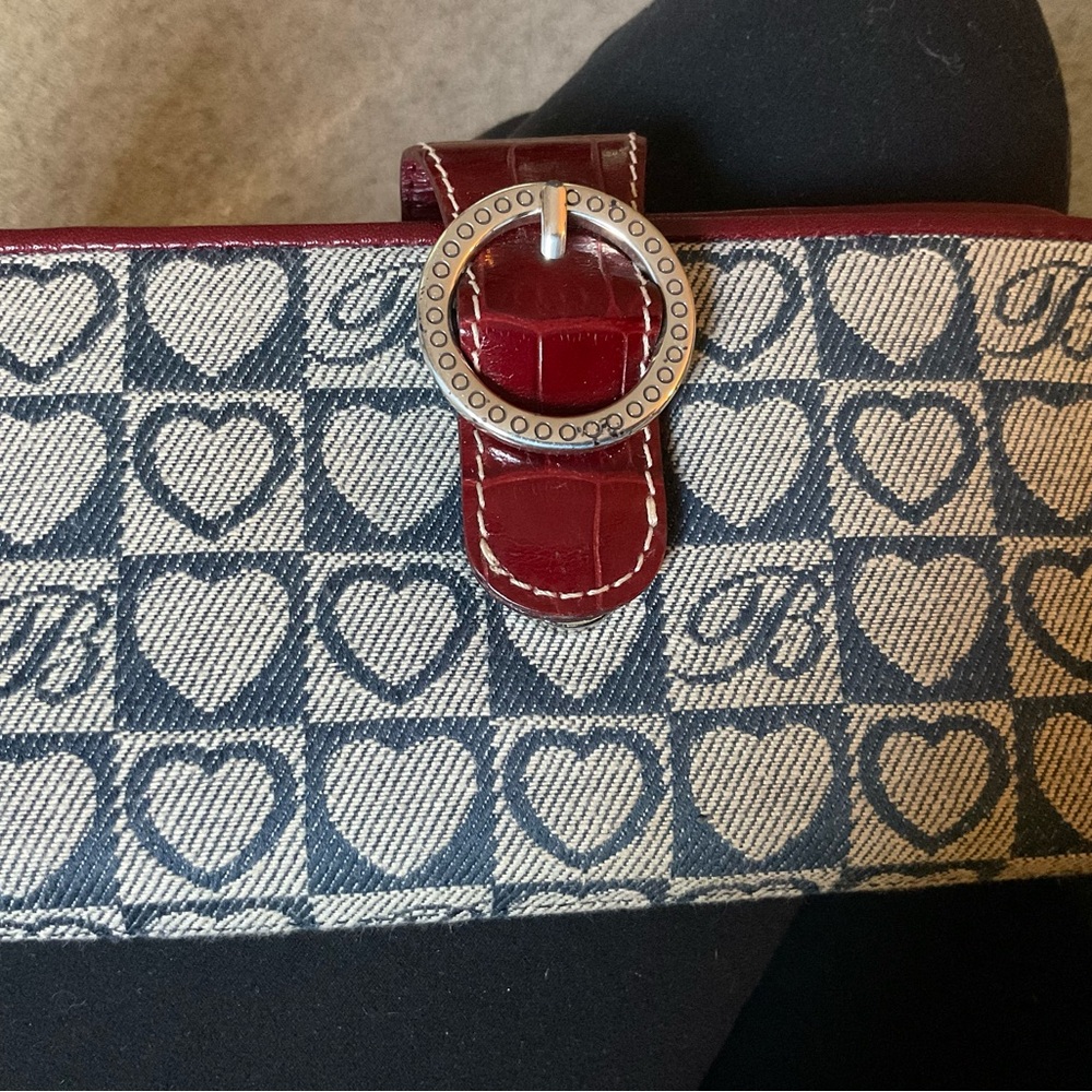 Brighton Red and Blue Heart Pattern Wallet